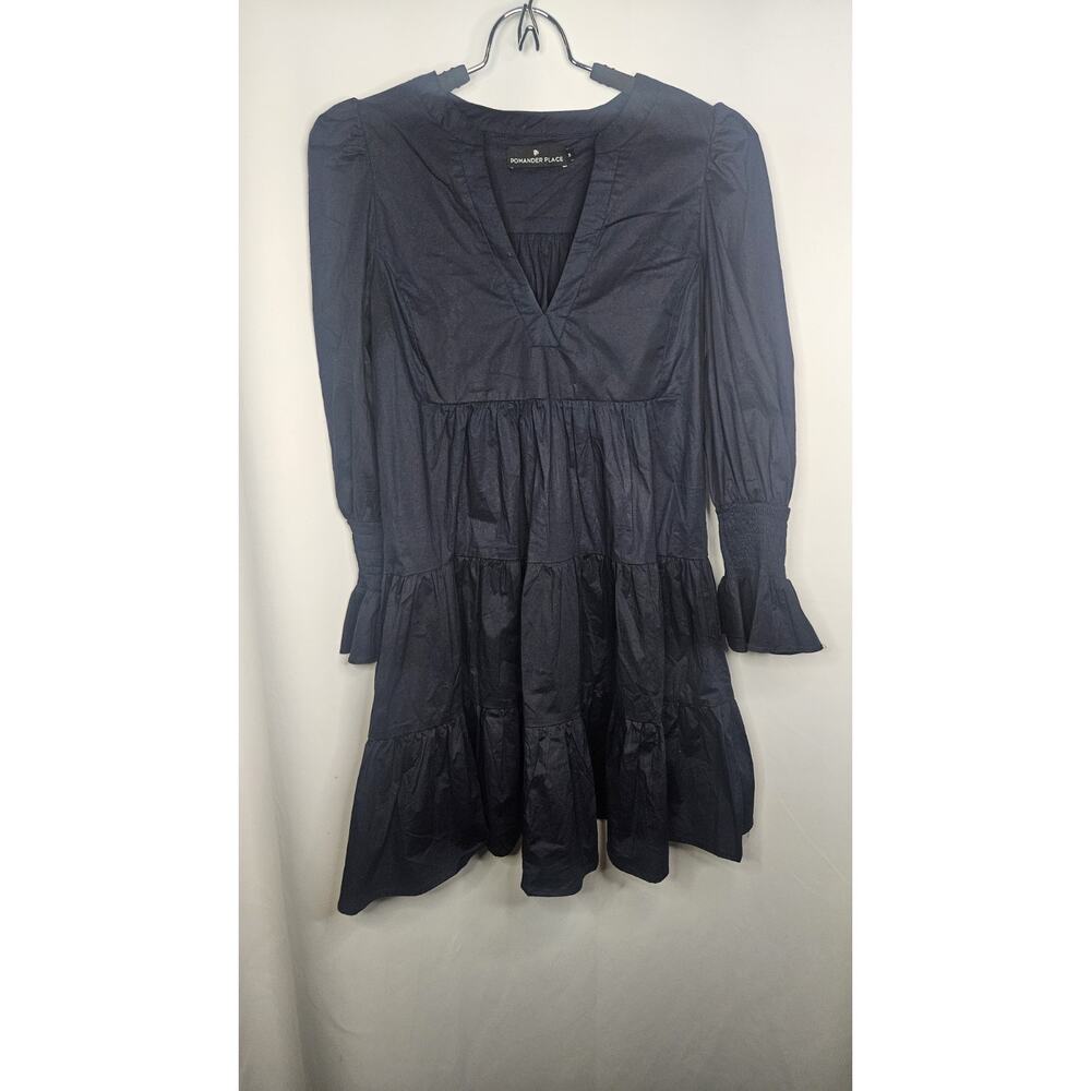 Tuckernuck Pomander Place Dress Blue Striped Kenzo Mini Size Small Tiered